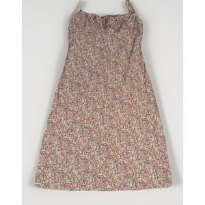 Blue Dot Cami Dress Floral Print, Made In USA, Size M, Spaghetti Strap, New$88